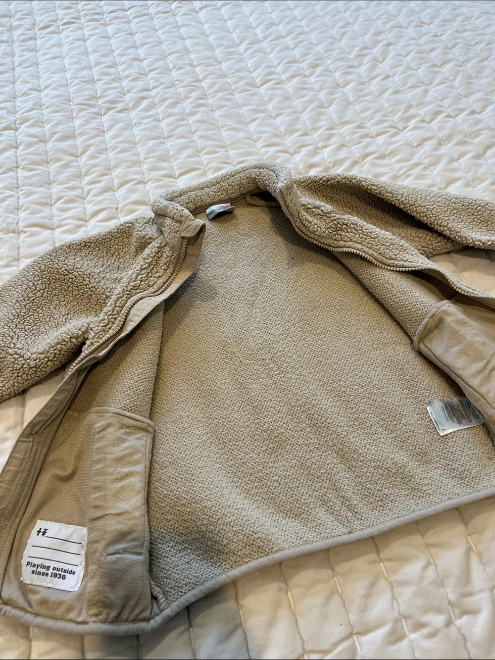 🐚 Columbia Kids Beige Sherpa Jacket (S) -🐚